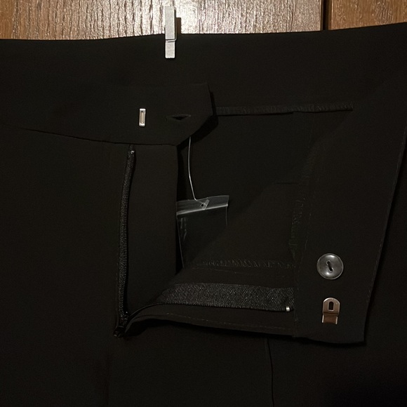 2 Saints black clasp closure pleated wide leg dress pants size extra large - Picture 5 of 8